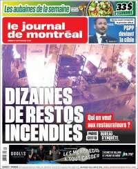 Portada de Le Journal de Montréal (Canad&aacute;)