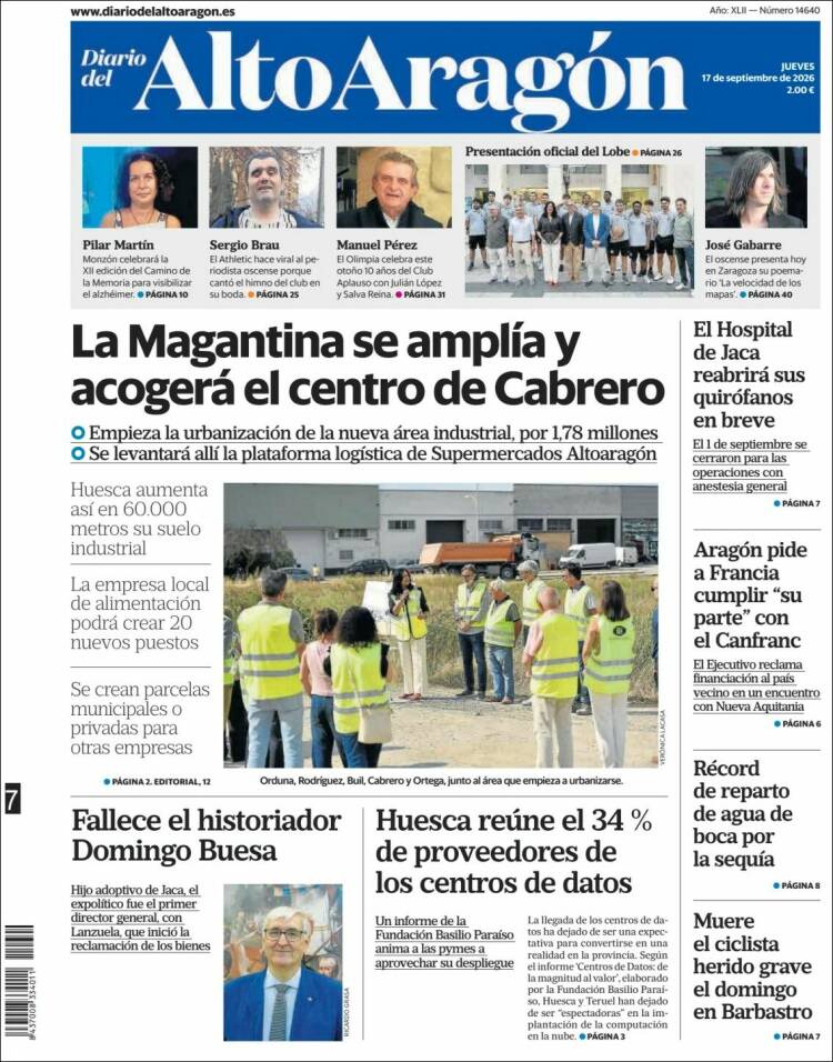 Portada de Diario del AltoAragón (Espa&ntilde;a)