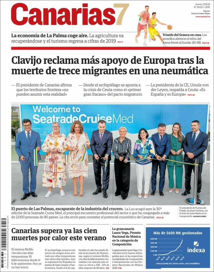 Portada de Canarias 7 (Espa&ntilde;a)
