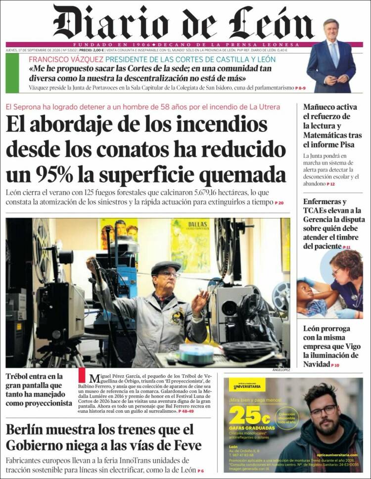 Portada de Diario de León (Espa&ntilde;a)