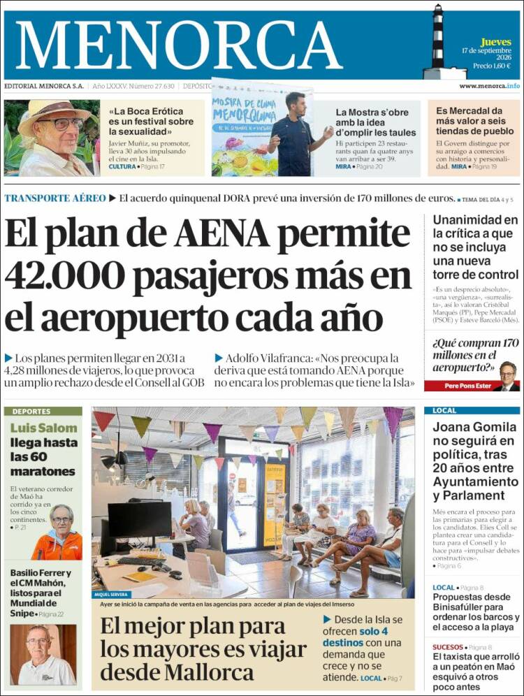 Portada de Menorca - Diario Insular (Espa&ntilde;a)