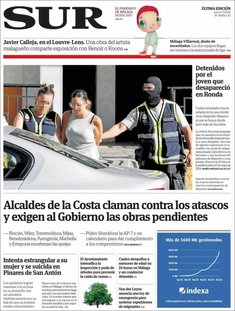 Portada de Diario el Sur (Espa&ntilde;a)
