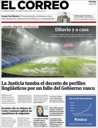 Portada de El Correo - Guipuzcoa (Espa&ntilde;a)