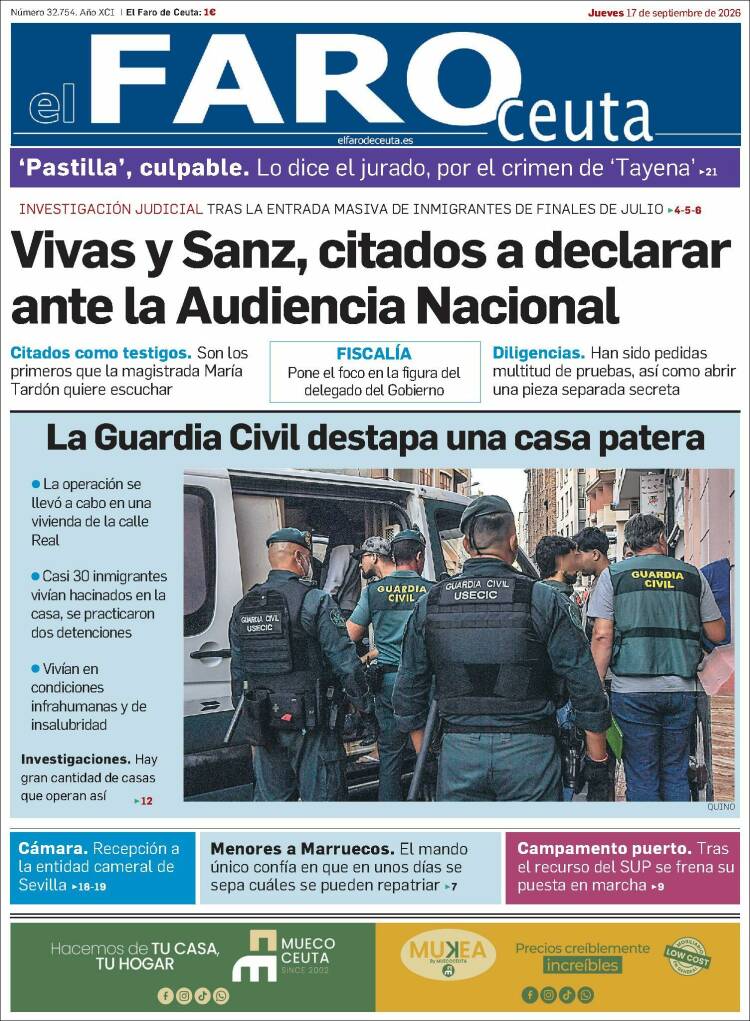 Portada de El Faro de Ceuta (Espa&ntilde;a)