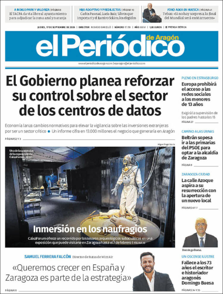 Portada de El Periódico de Aragón (Espa&ntilde;a)