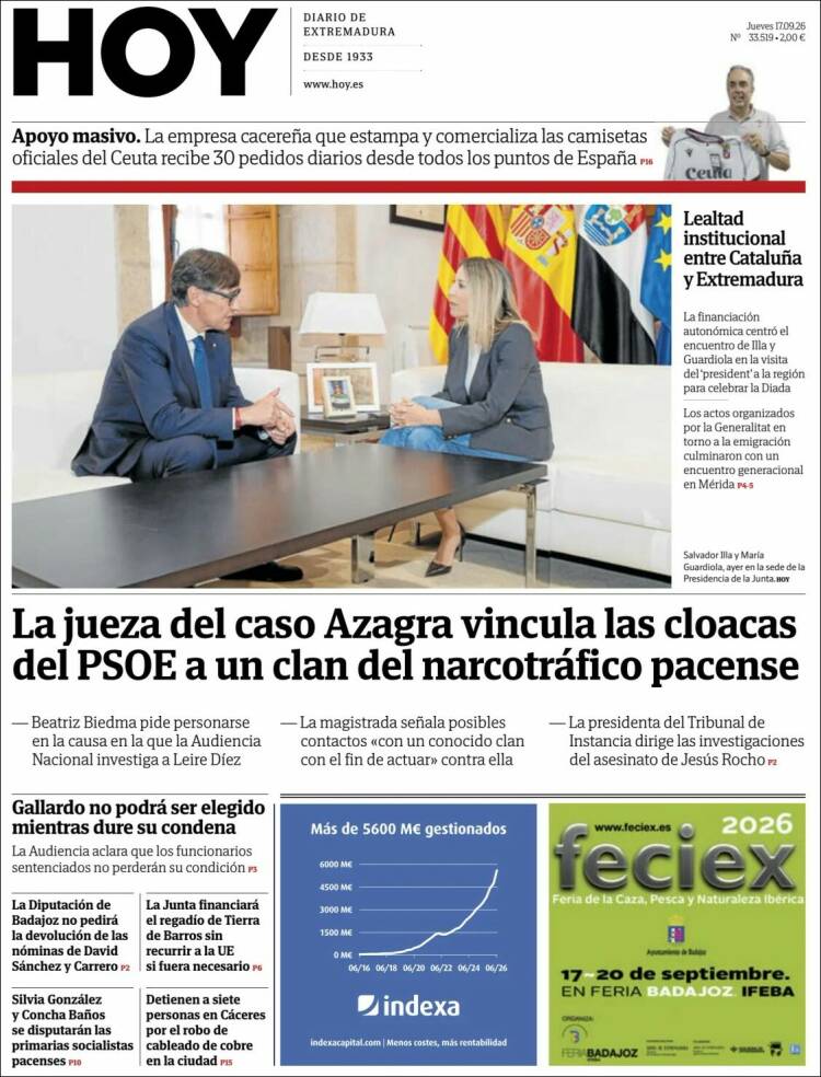 Portada de Hoy - Badajoz (Espa&ntilde;a)