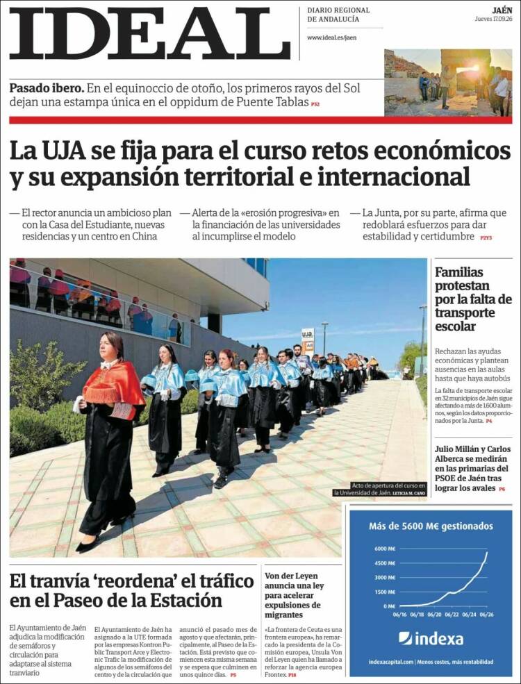 Portada de El Ideal de Jaén (Espagne)