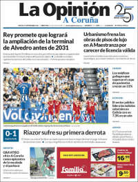 Portada de La Opinión de A Coruña (Espa&ntilde;a)