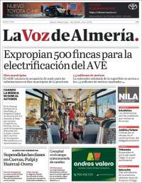 Portada de La Voz de Almería (Espa&ntilde;a)