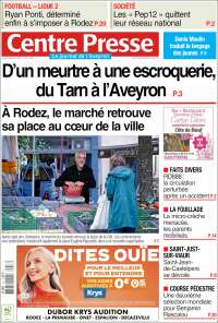 Portada de Centre Presse (Francia)