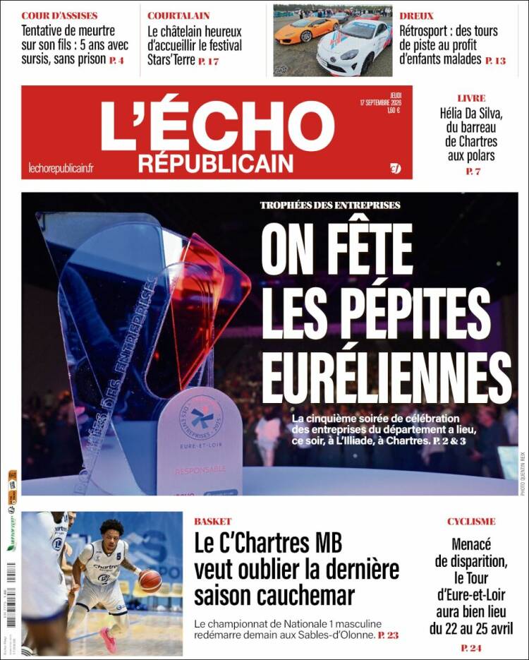 Portada de L'Echo Républicain (Francia)