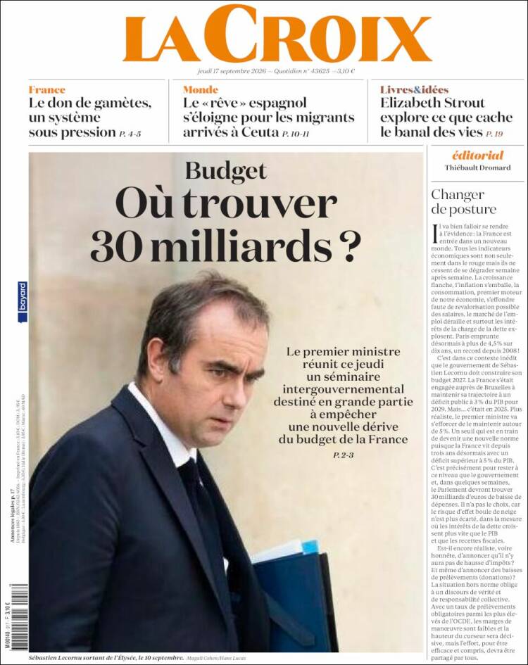 Portada de La Croix (Francia)