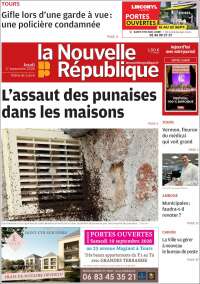 Portada de La Nouvelle Republique (Francia)