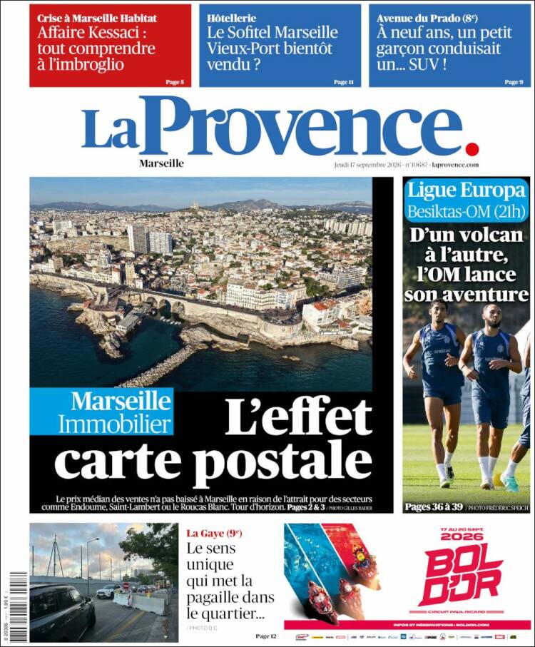 Portada de La Provence (Francia)