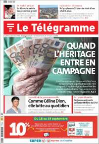 Portada de Télégramme (Francia)