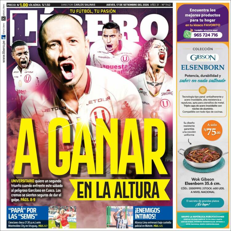 Portada de Líbero (Per&uacute;)