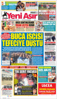 Portada de Yeni Asır (Turqu&iacute;a)