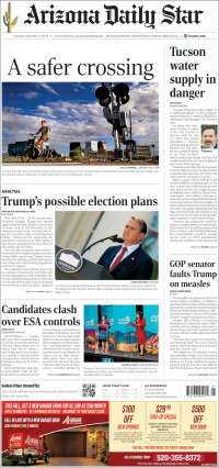Portada de Arizona Daily Star (USA)