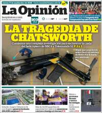 Portada de La Opinión (USA)