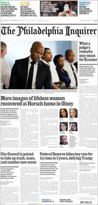 Portada de Philadelphia Inquirer (USA)