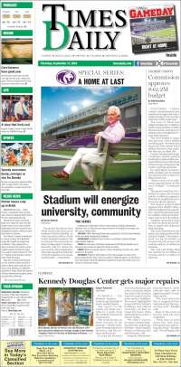 Portada de Times Daily (USA)