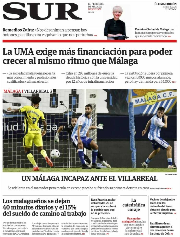 Portada de Diario el Sur (Espa&ntilde;a)