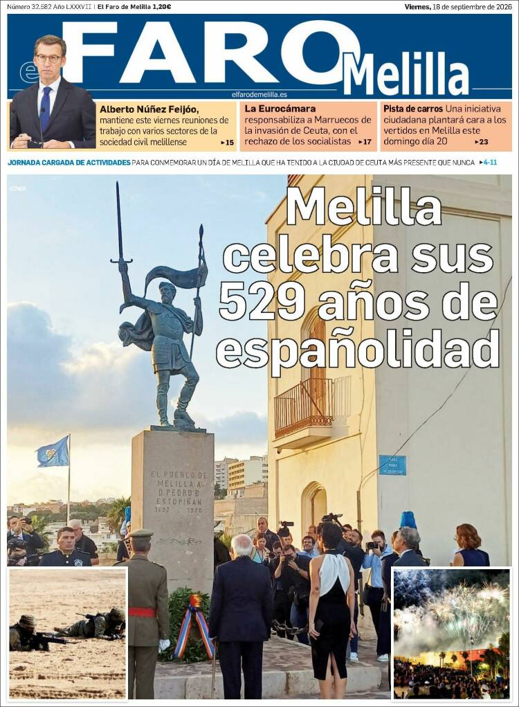 Portada de El Faro de Melilla (Espagne)