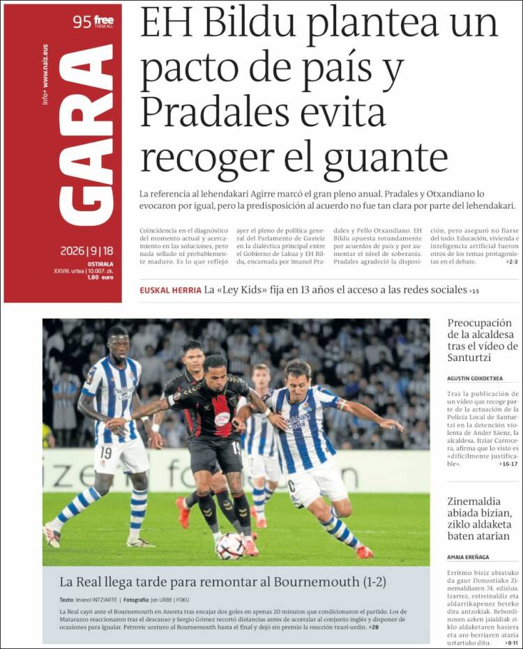 Portada de Gara (Espa&ntilde;a)