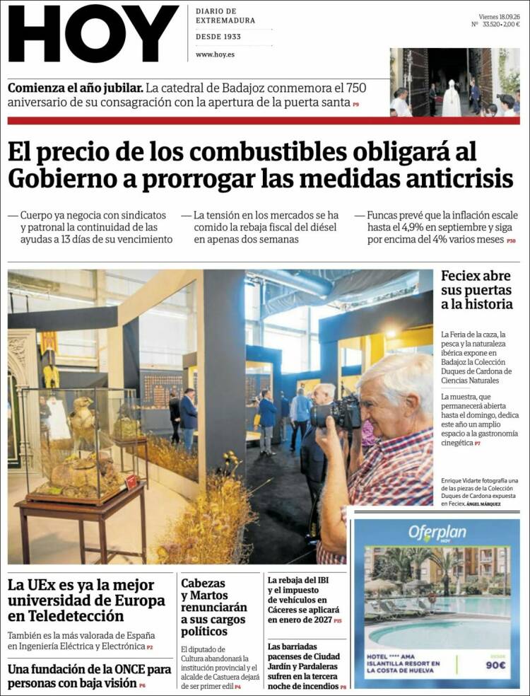 Portada de Hoy - Badajoz (Espa&ntilde;a)