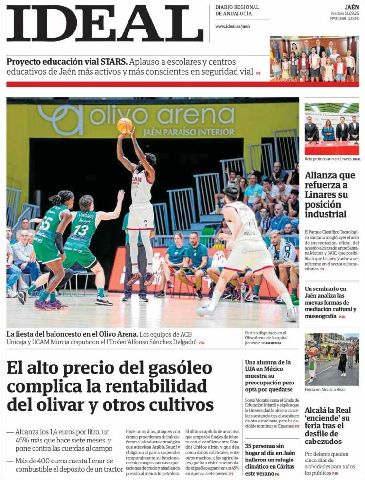 Portada de El Ideal de Jaén (Espa&ntilde;a)