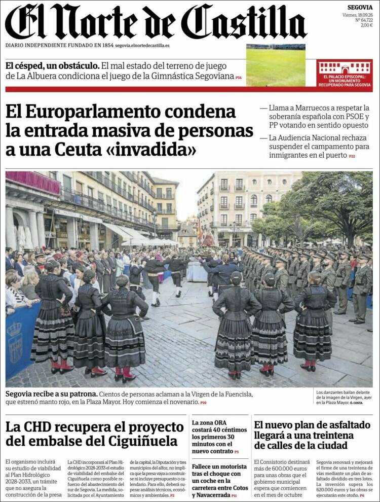 Portada de Norte de Castilla - Segovia (Espa&ntilde;a)