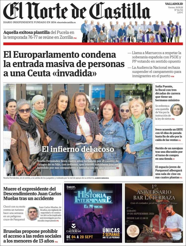 Portada de Norte de Castilla - Valladolid (Espa&ntilde;a)