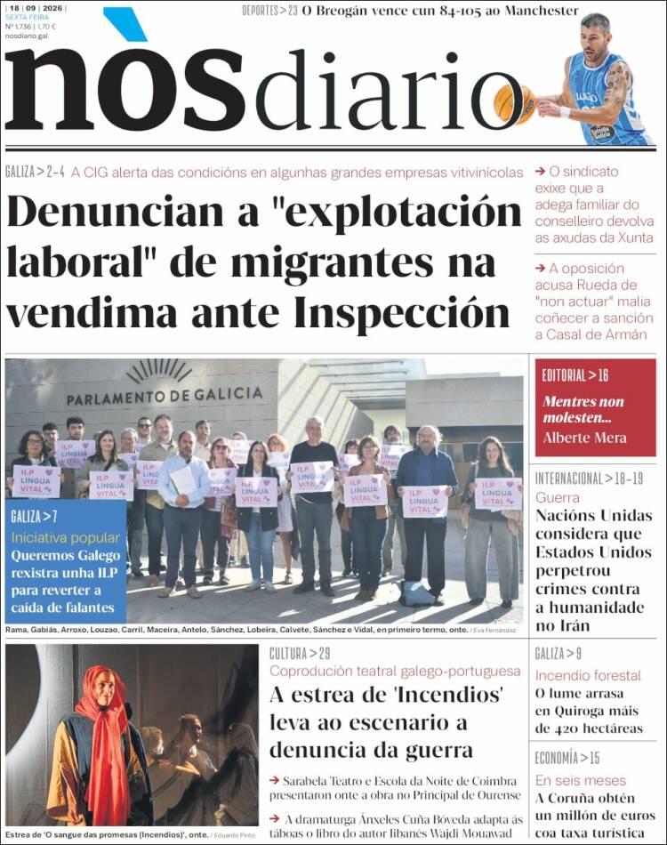 Portada de Nòs Diario (Espa&ntilde;a)