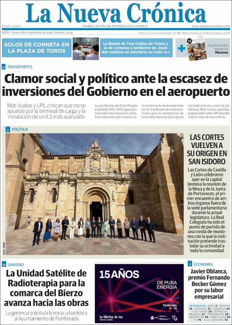 Portada de La Nueva Crónica (Espa&ntilde;a)