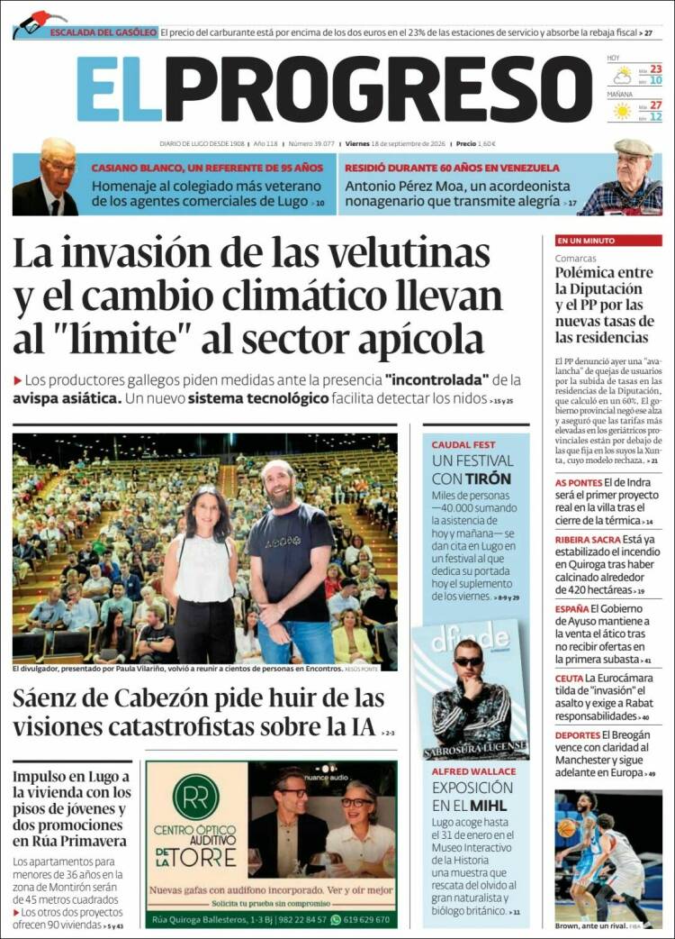 Portada de El Progreso (Espagne)