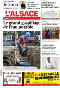 Portada de Journal L'Alsace (Francia)
