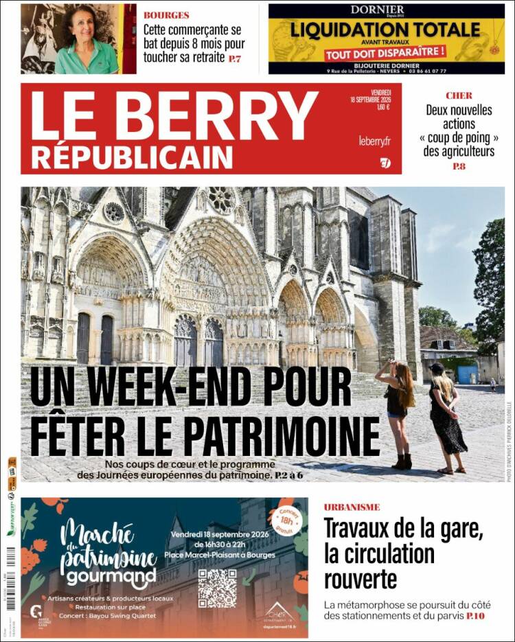 Portada de Berry Republicain (Francia)