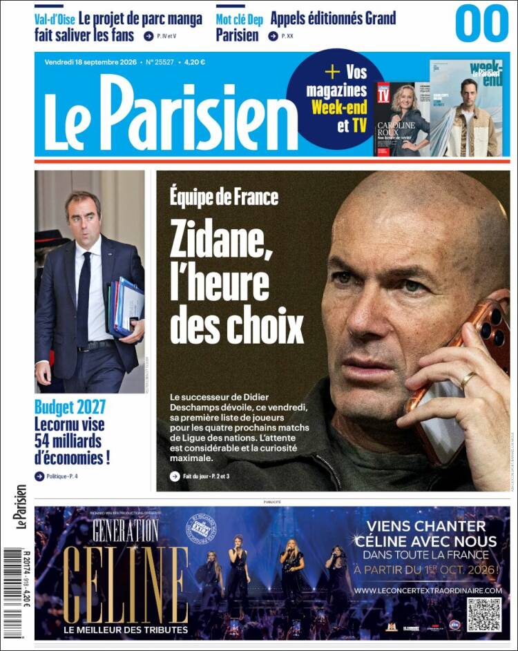 Portada de Le Parisien (France)