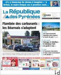 Portada de La République des Pyrénées (Francia)