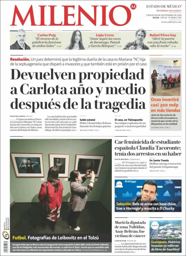 Portada de Milenio - Estado de México (M&eacute;xico)