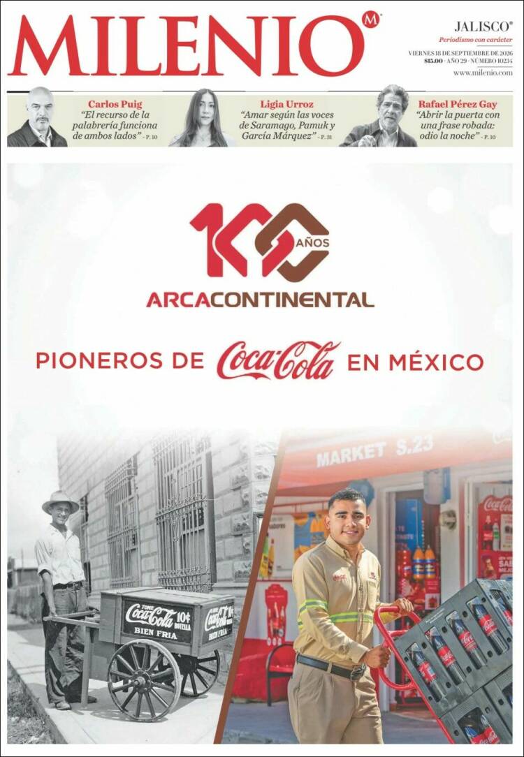 Portada de Milenio - Jalisco (M&eacute;xico)