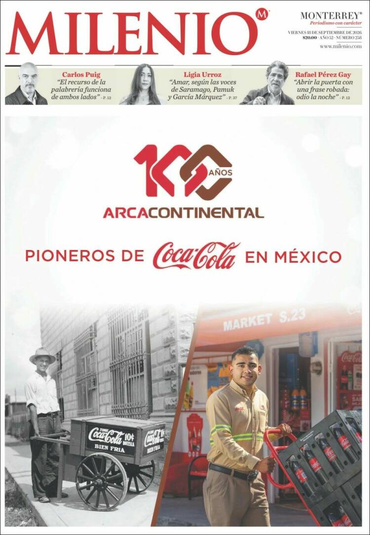 Portada de Milenio de Monterrey (M&eacute;xico)