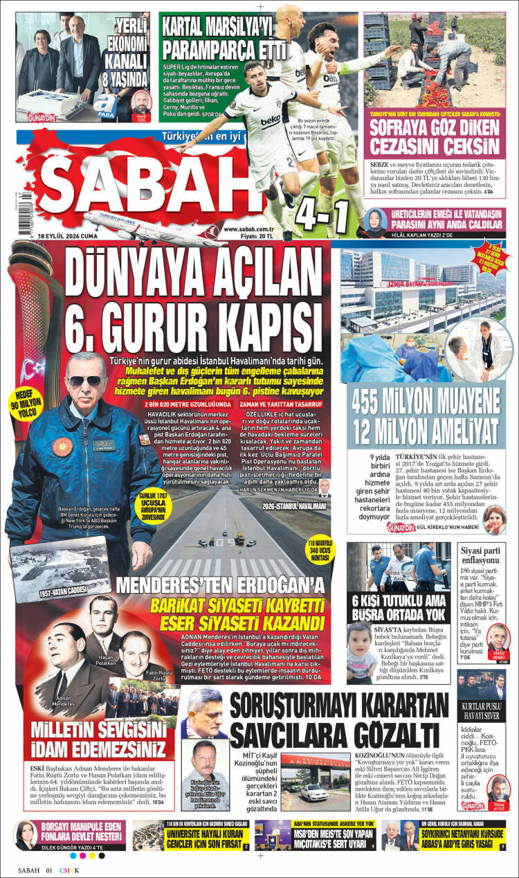 Portada de Sabah (Turqu&iacute;a)