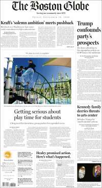 Portada de Boston Globe (USA)
