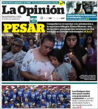 Portada de La Opinión (USA)