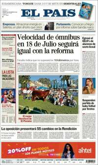 Portada de El País (Uruguay)