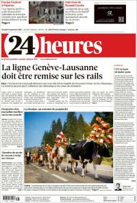 Portada de 24 Heures (Suisse)