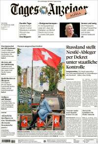 Portada de Tages-Anzeiger (Suisse)
