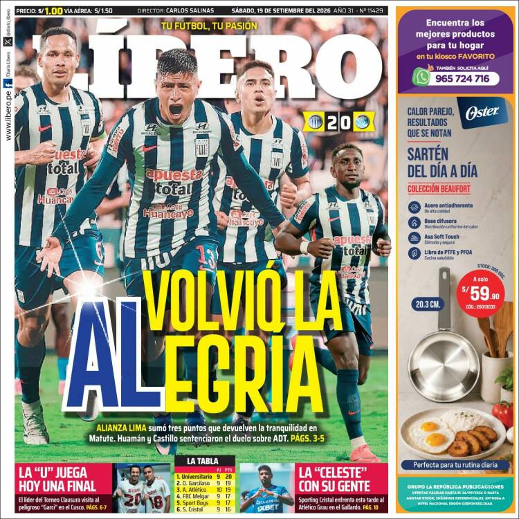 Portada de Líbero (Peru)