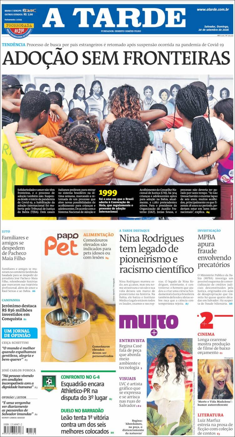 Portada de Diário A Tarde (Brasil)